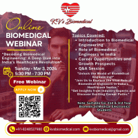 KV's Biomedical Webinar 2024 Webinar Poster